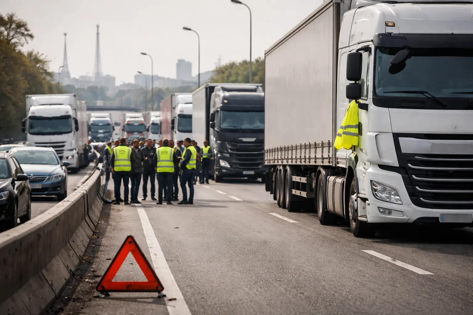 Carburants : les transporteurs routiers bloquent Paris, le gouvernement ajoute 70 millions d’euros