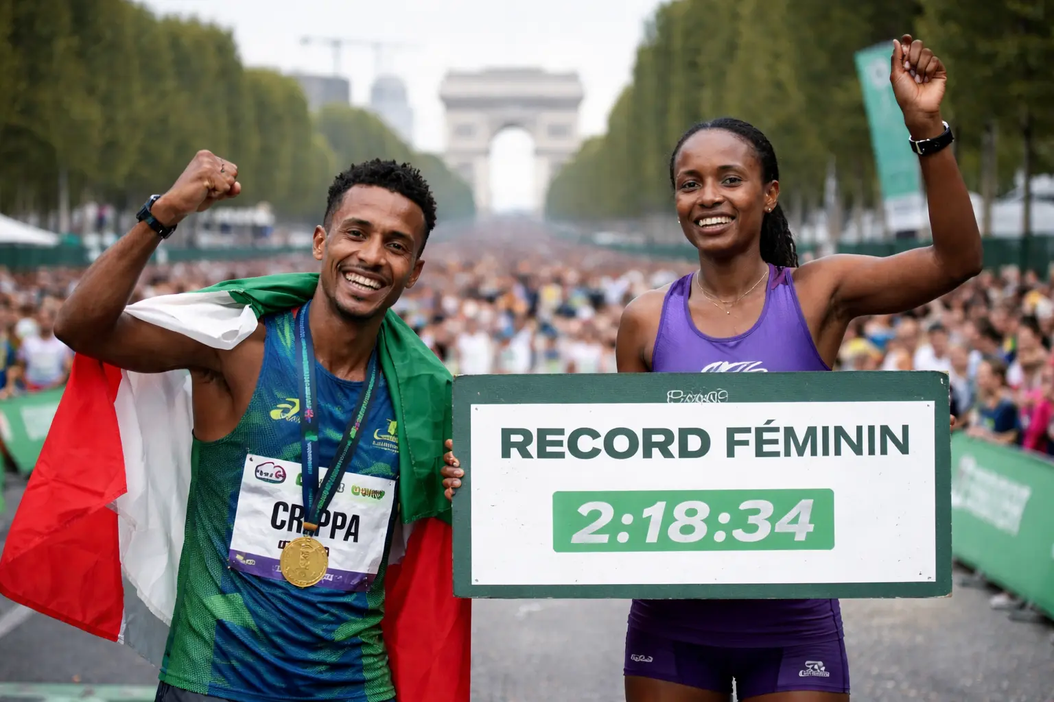 Marathon de Paris 2026 : Yeman Crippa gagne, Shure Demise bat le record féminin