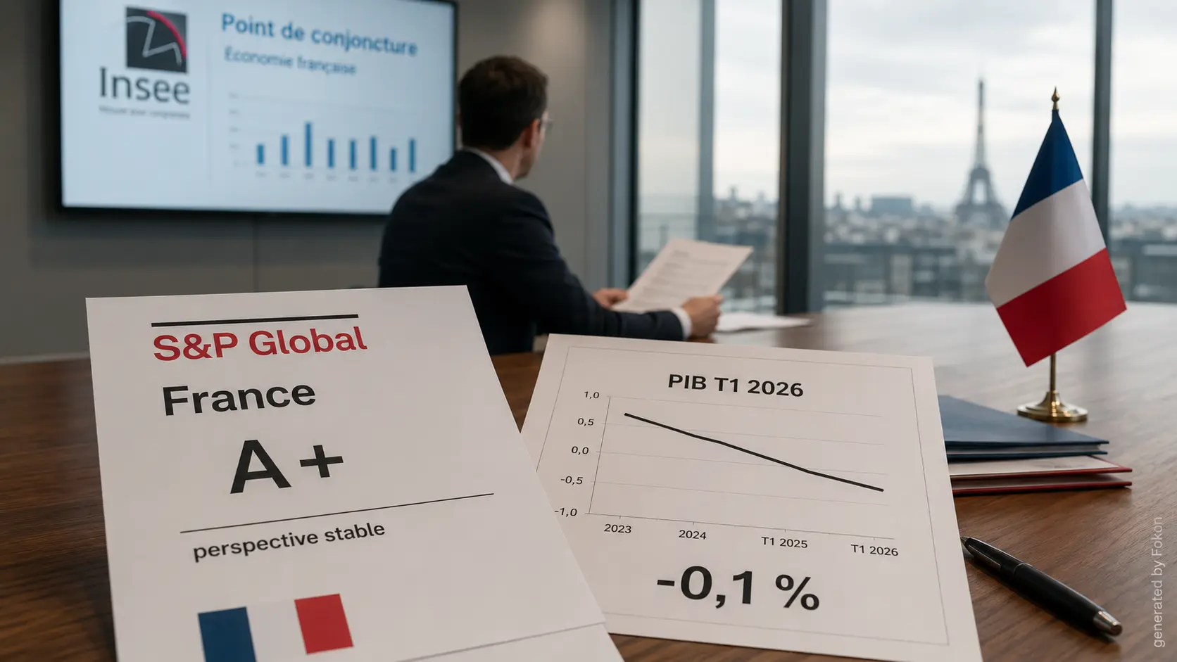 Dette et croissance : S&P maintient la note de la France à A+ tandis que le PIB recule de 0,1 % au premier trimestre