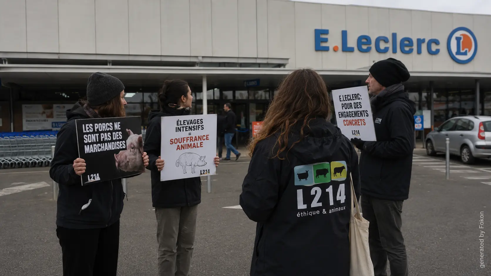 Société : L214 cible 34 supermarchés E.Leclerc pour les conditions d’élevage porcin