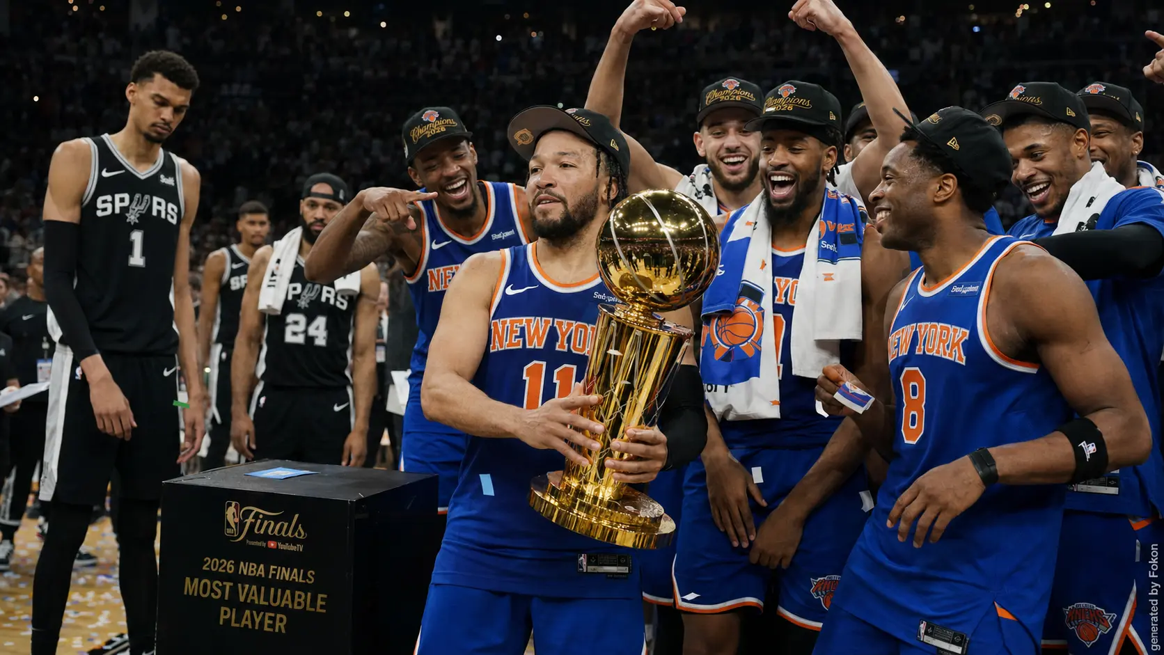 Finales NBA : les New York Knicks sacrés champions face aux Spurs de Victor Wembanyama