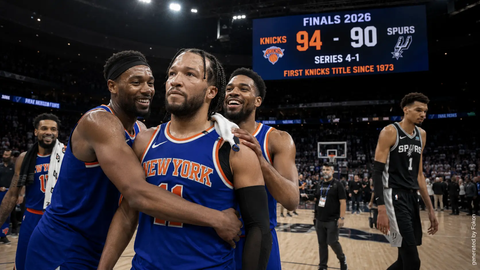 NBA : les New York Knicks remportent leur premier titre depuis 1973 face aux San Antonio Spurs