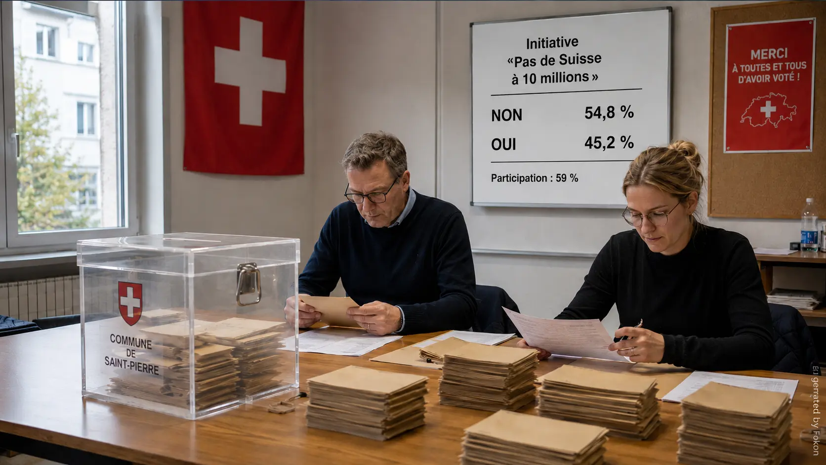 Suisse : l’initiative « Pas de Suisse à 10 millions » rejetée par 54,8 % des votants