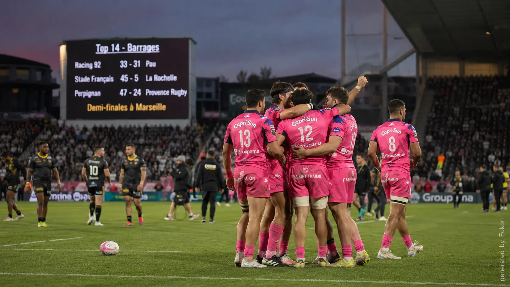 Top 14 : le Racing 92 et le Stade Français qualifiés pour les demi-finales après les barrages