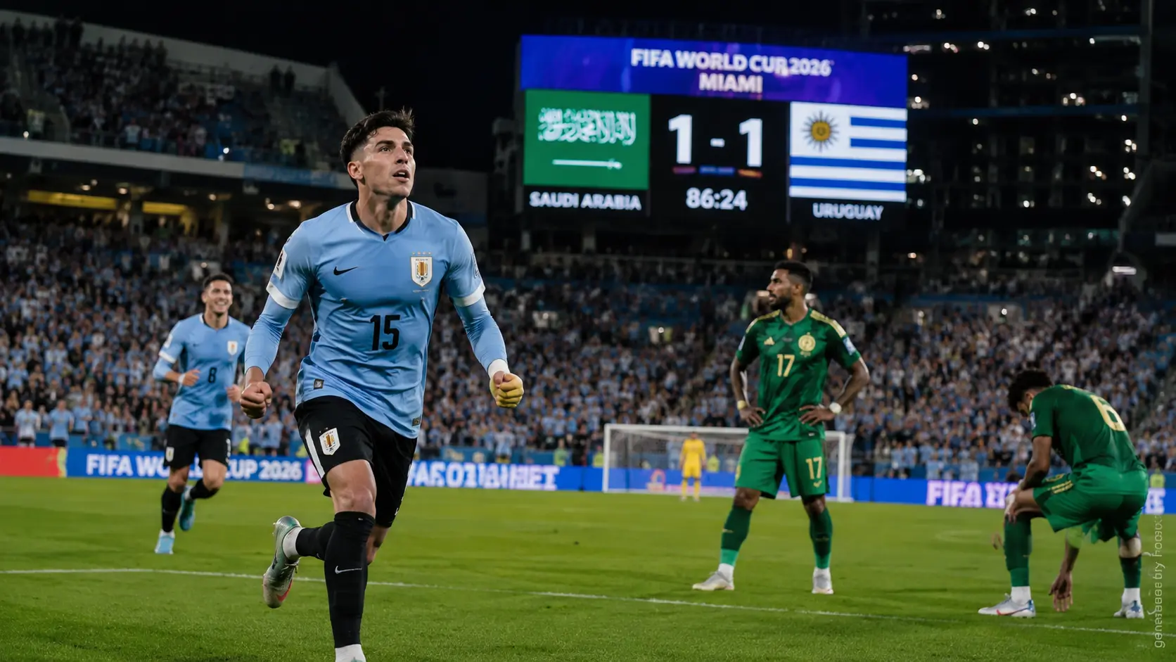 Coupe du monde 2026 : l'Uruguay arrache le nul face à l'Arabie saoudite après un réveil tardif