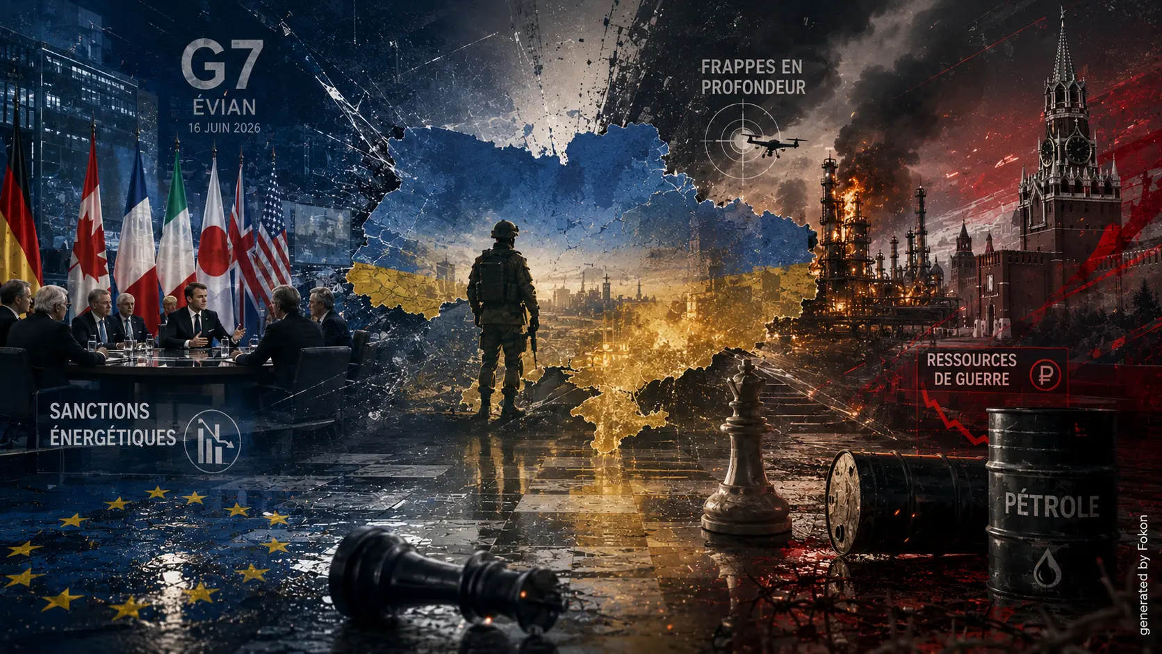 Guerre en Ukraine : le G7 renforce les sanctions contre la Russie et Kiev frappe une raffinerie près de Moscou