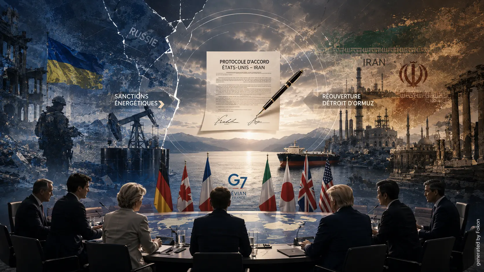 Sommet du G7 à Évian : les dirigeants actent des sanctions contre la Russie et un protocole d’accord avec l’Iran