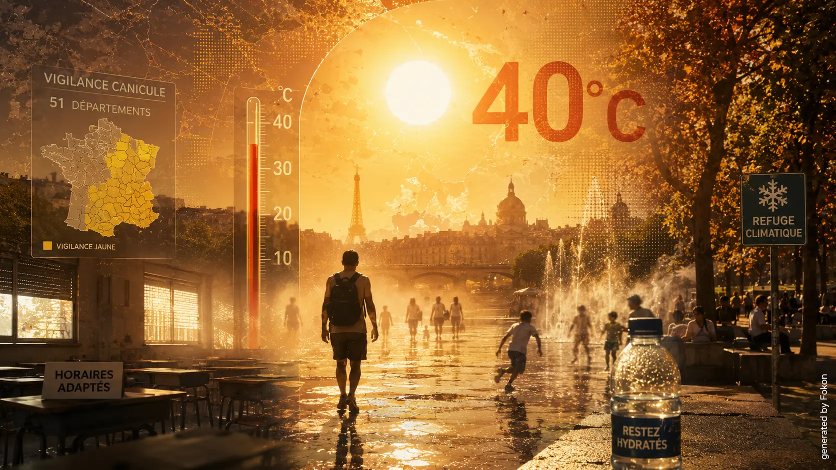Vague de chaleur en France : Météo-France anticipe des pointes à 40°C et active des mesures d’adaptation locales