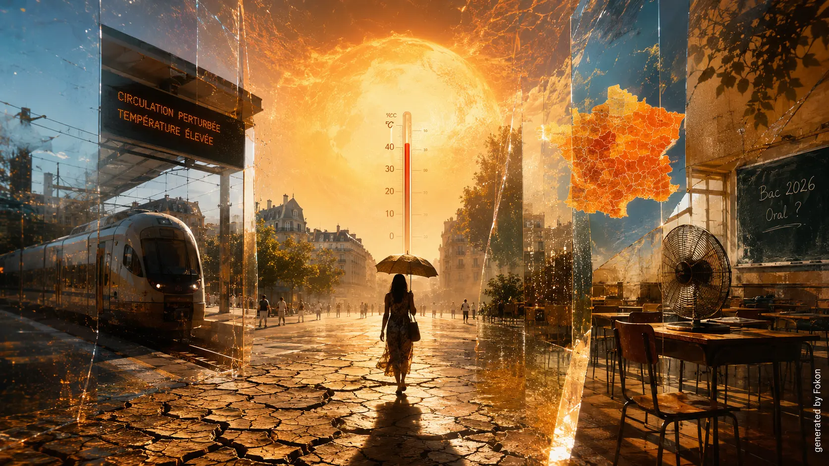 Canicule en France : 26 départements en vigilance orange, mesures d’adaptation et impacts sur les transports et les écoles