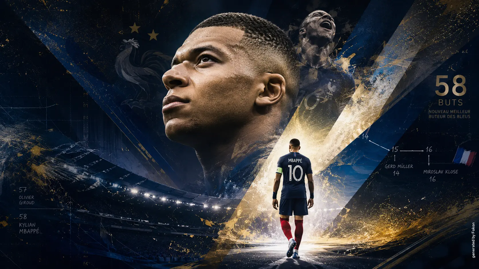Kylian Mbappé devient le meilleur buteur de l’histoire des Bleus avec un doublé contre le Sénégal