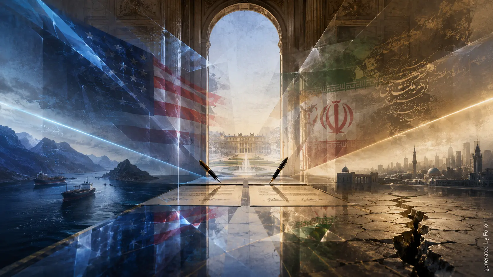 Accord de paix États-Unis-Iran : signature à Versailles et début des négociations en Suisse