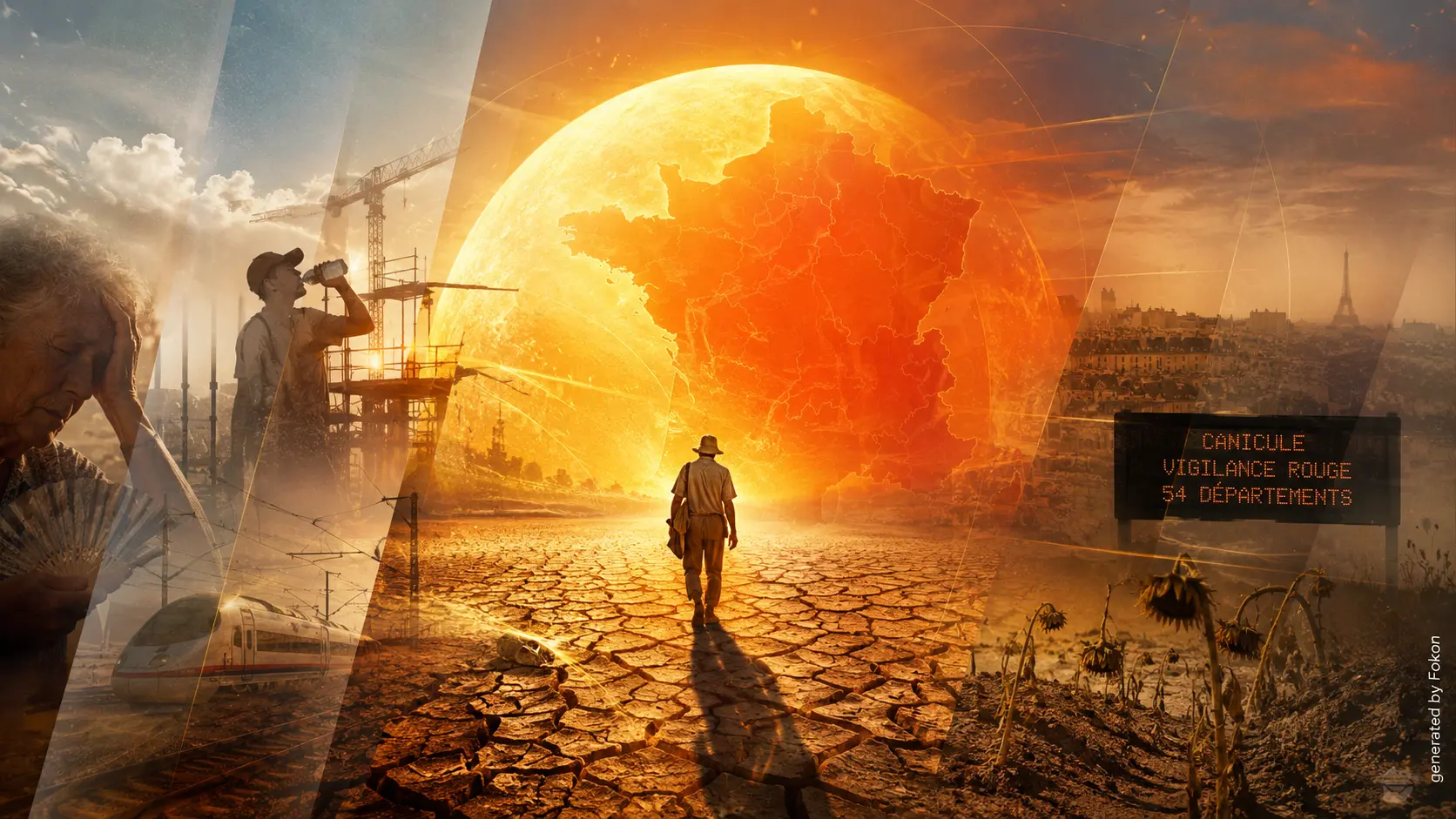 Canicule historique en France : 54 départements en vigilance rouge, records de température et impacts multiples