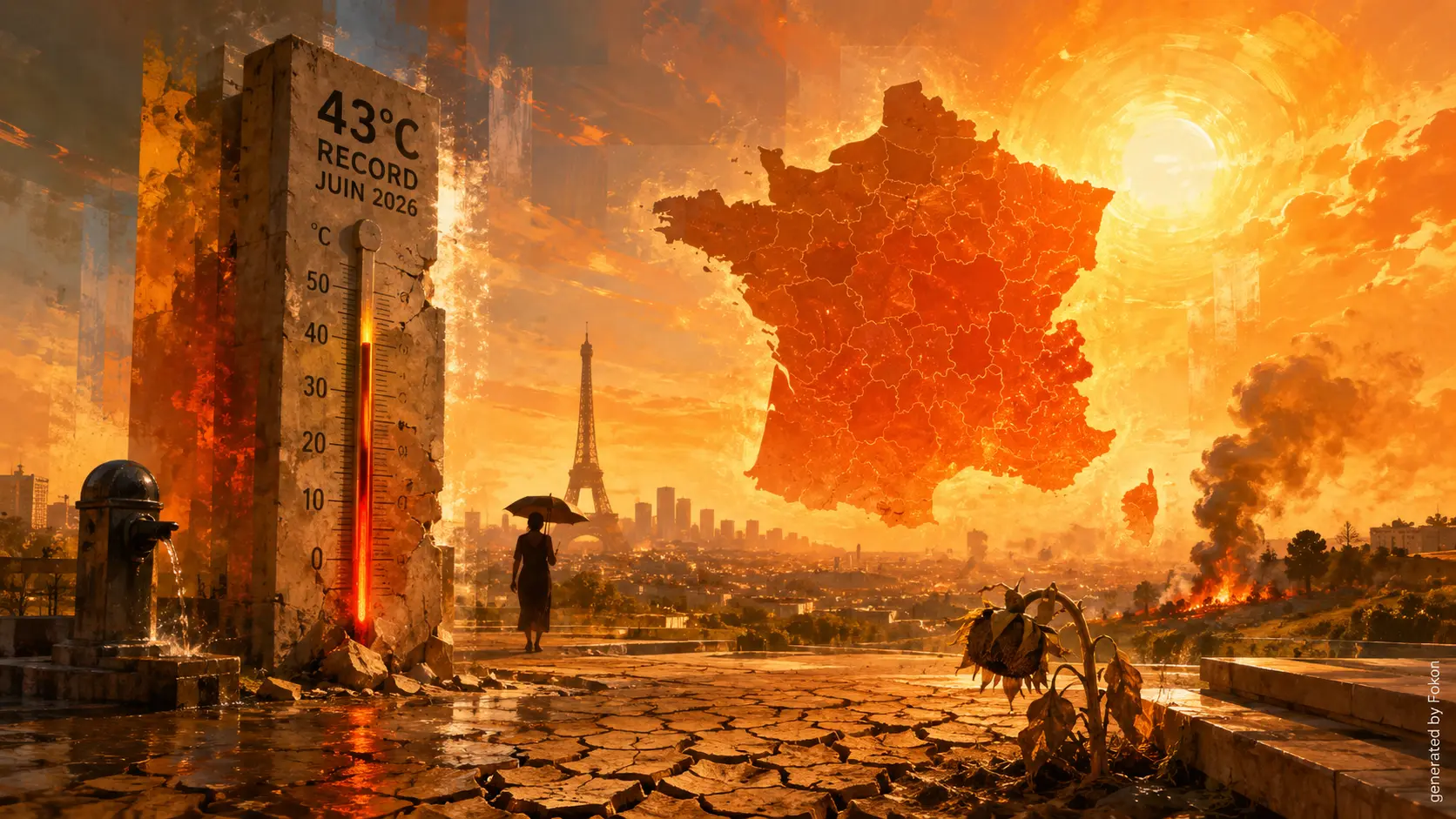 Canicule historique en France : 72 départements en vigilance rouge et records de température battus