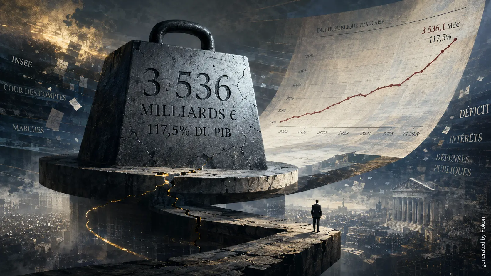 Dette publique française : l’Insee annonce un record à 3 536 milliards d’euros au premier trimestre 2026