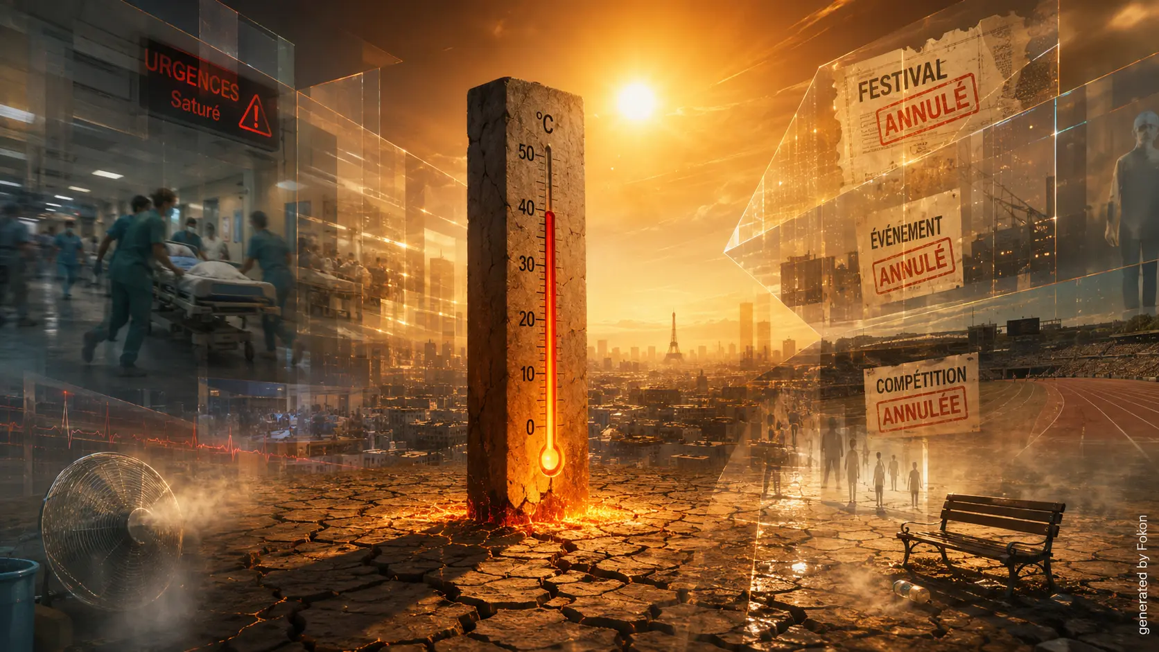 Canicule en France : plan blanc activé, annulations d’événements et impacts sanitaires majeurs