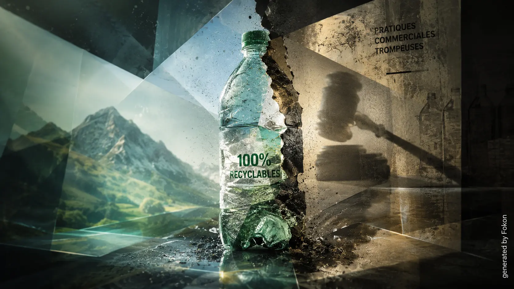 Justice : Volvic condamnée pour des mentions « 100% recyclables » sur ses bouteilles