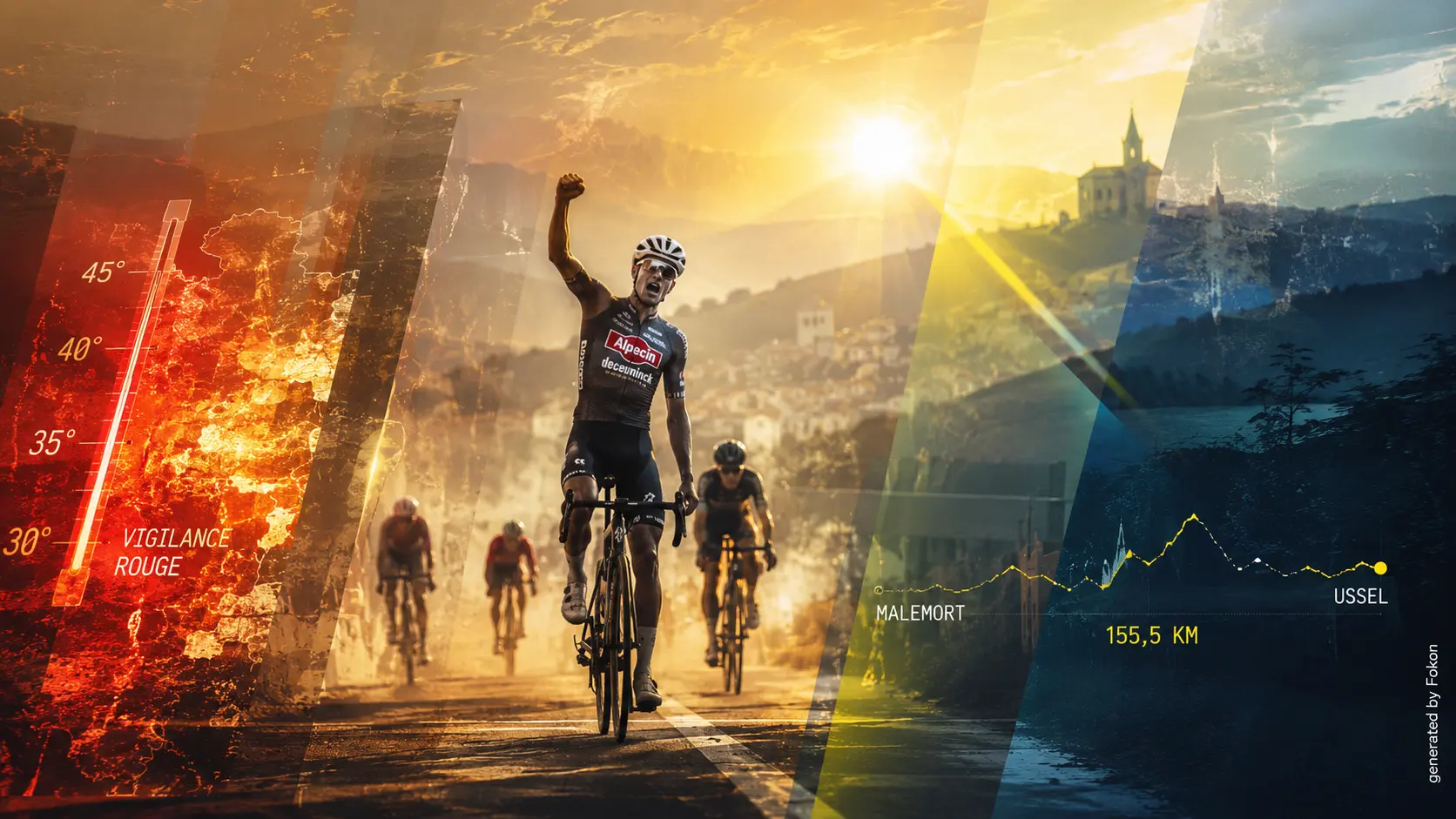 Tour de France 2026 : Mathieu van der Poel gagne une 9e étape raccourcie par la canicule