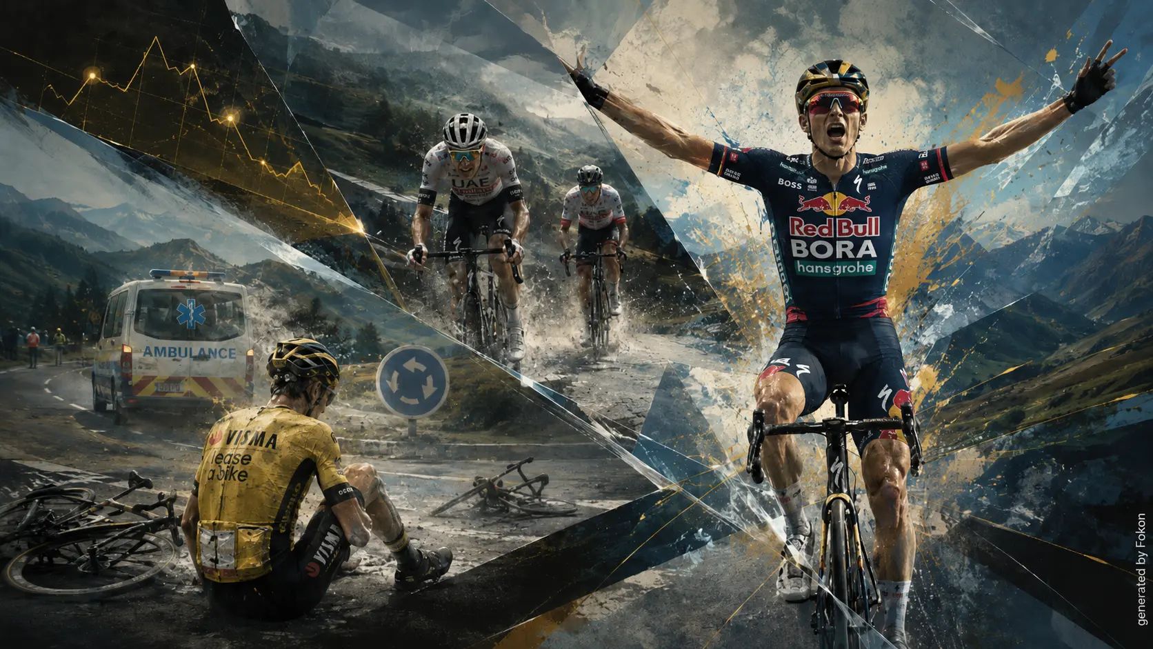 Tour de France 2026 : Evenepoel gagne la 15e étape, Vingegaard abandonne après sa chute